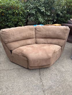Unique Curved Corner Sofa – Great for College, Game Room or Bonus Room