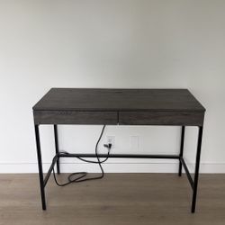 Modern Dark Grey Desk with Drawers - MUST GO