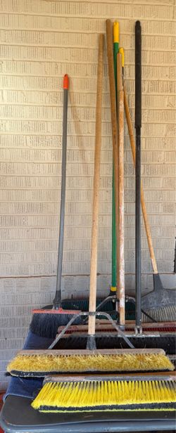 10 or so commercial job site brooms