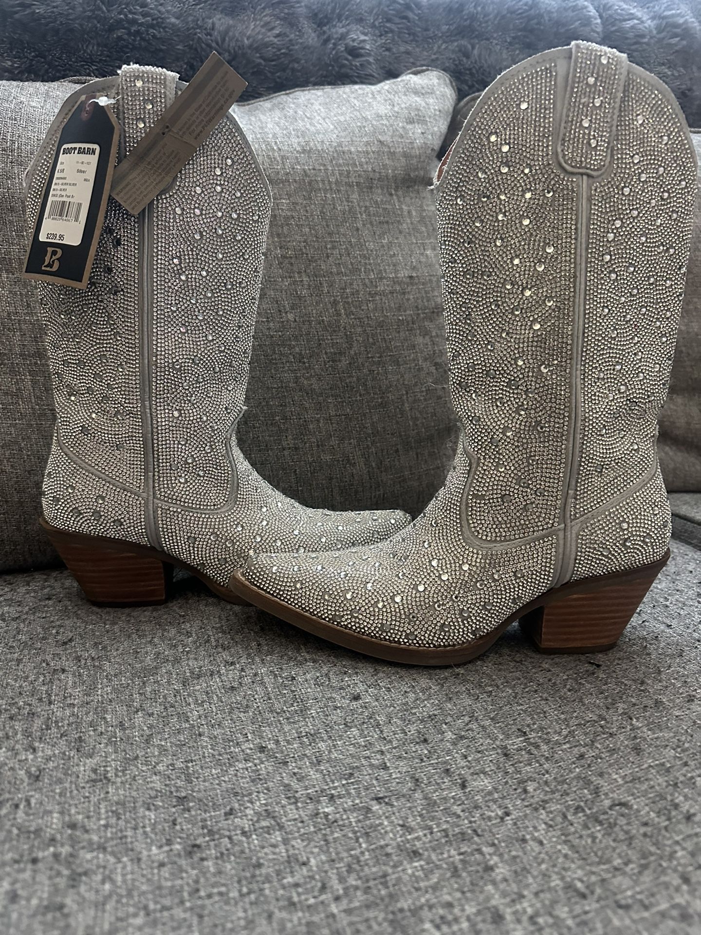 Silver Glittery Boots 