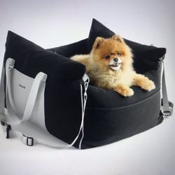 Lesure Small Dog Car Seat Booster And Bag