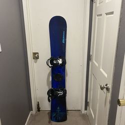 Snowboard with Bindings - Size 166cm