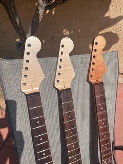 Strat style guitar necks