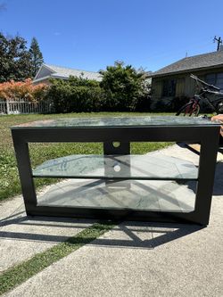 Glass TV stand