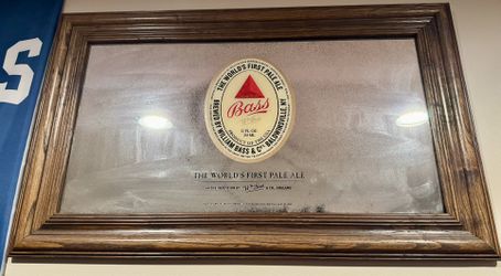 Bass beer Glass Bar Sign