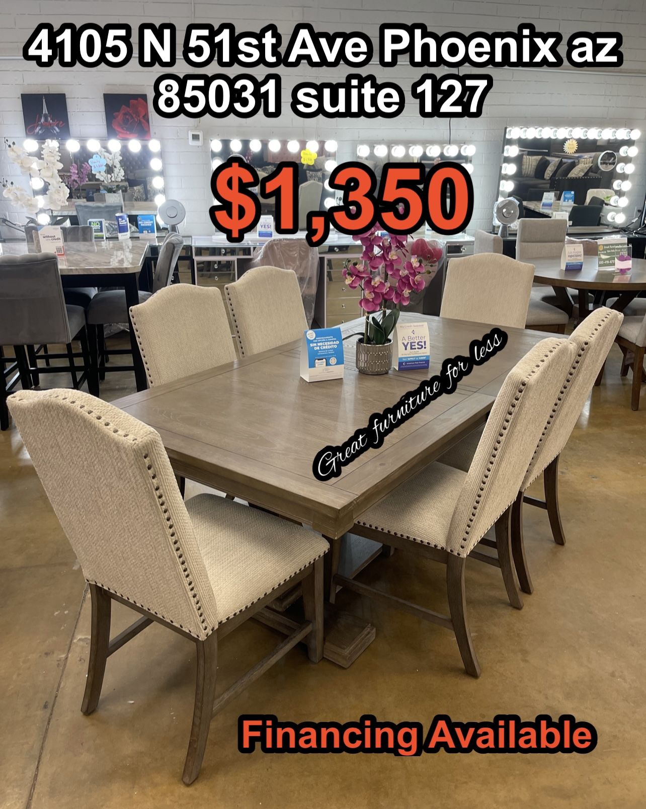 7 PCs Dining Table Set Brand New
