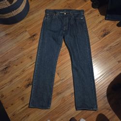 Levi's 501 Navy Jeans Size 35x32