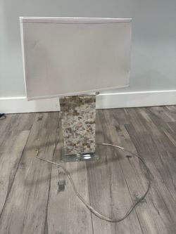 Elegant Mother of Pearl Mosaic Table Lamp – Good Condition