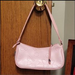 Pink Butterfly Vintage Purse