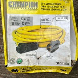 25ft Generator Cable 10 Gauge