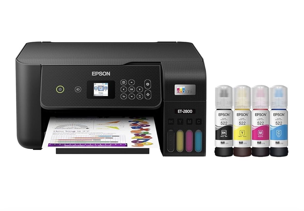 New In Box Epson EcoTank ET-2800 Wireless Color All-in-One Cartridge-Free Supertank Printer with Scan and Copy
