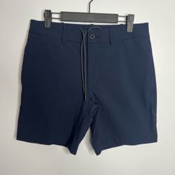 Western Rise Evolution Shorts Mens 30 Navy Blue Stretch Performance