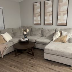 Beige Couch Sectional