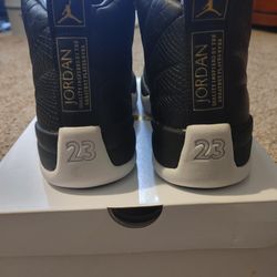 Air Jordan 12 Retro WMNS Black/Metallic Gold- White Size 10.5 Men's