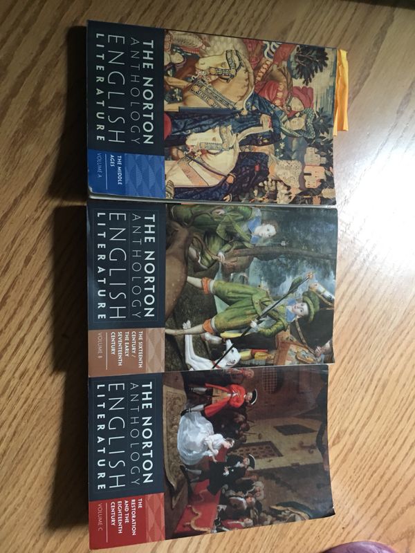 The Norton Anthology English Literature Volume A B C For Sale In Santa Fe Springs Ca Offerup - 