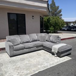 2 Piece Gray Sectional Sofa ($10 Delivery )