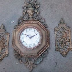 Syroco Wall Clock Rococo Style Monumental
