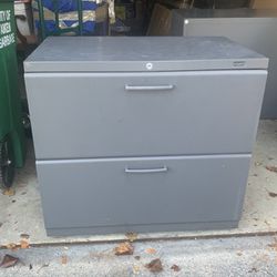Filing Cabinet - 2 Drawer Lateral Files  Gray  Legal 