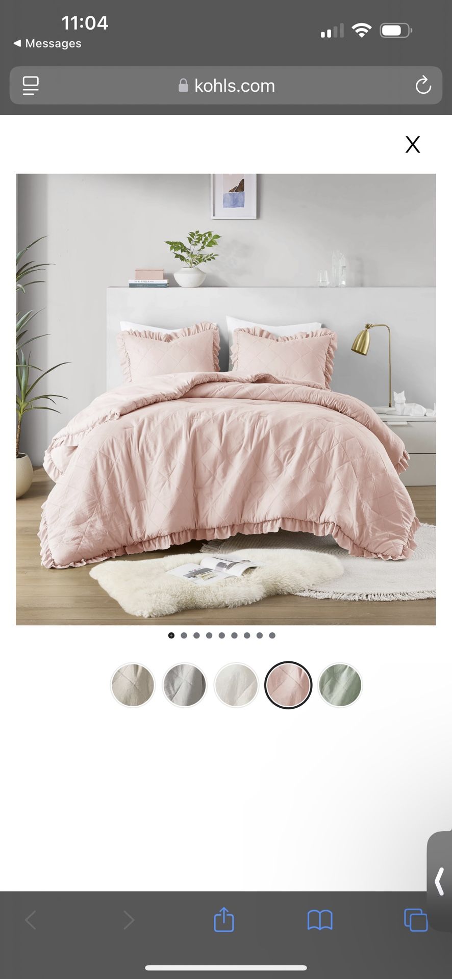 Pink bed comforter