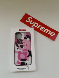 Supreme IPhone 11 Protective Phone Case Pink With Bonus Supreme Sticker