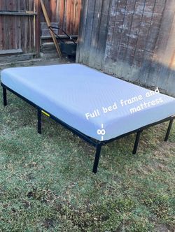 FULL BED FRAME AND MATTRESS