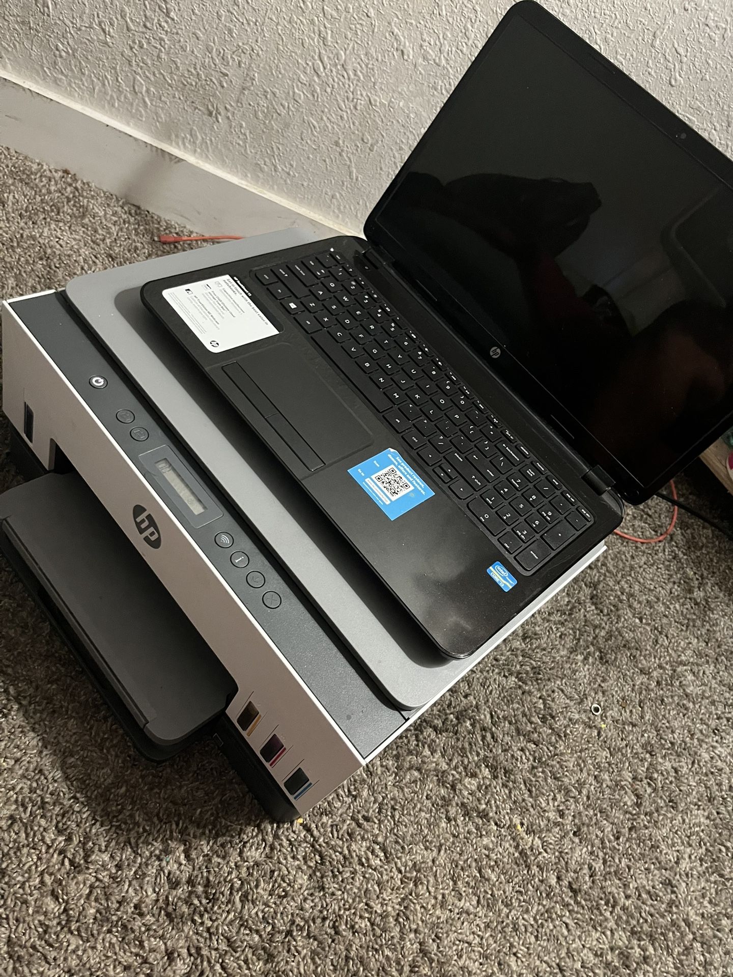 HP touchscreen laptop Nd HP printer 