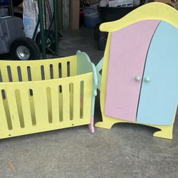 Doll Furniture, Vintage Wood, Lavergne Tn Pick Up Fits Up To 18 Inch Dolls, Children, Play