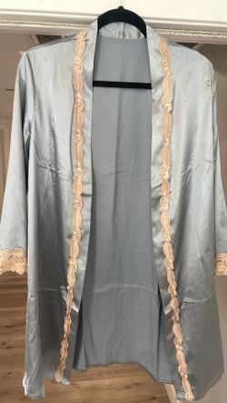 Satin robe.