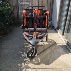 BOB Double Stroller Orange