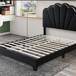 Twin Fabric Bed Frame W/ LED 