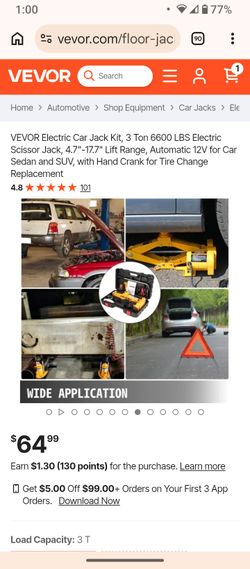 Electric car/truck jack 3 ton