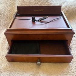 Front gate Birds Eye Maple Wood Charging Station Valet Jewelry Box