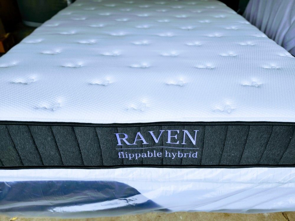 Nest Bedding Raven Queen Size Mattress Hybrid 2 Sides