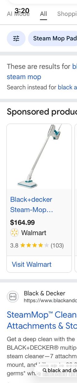 Black and deck steam mop