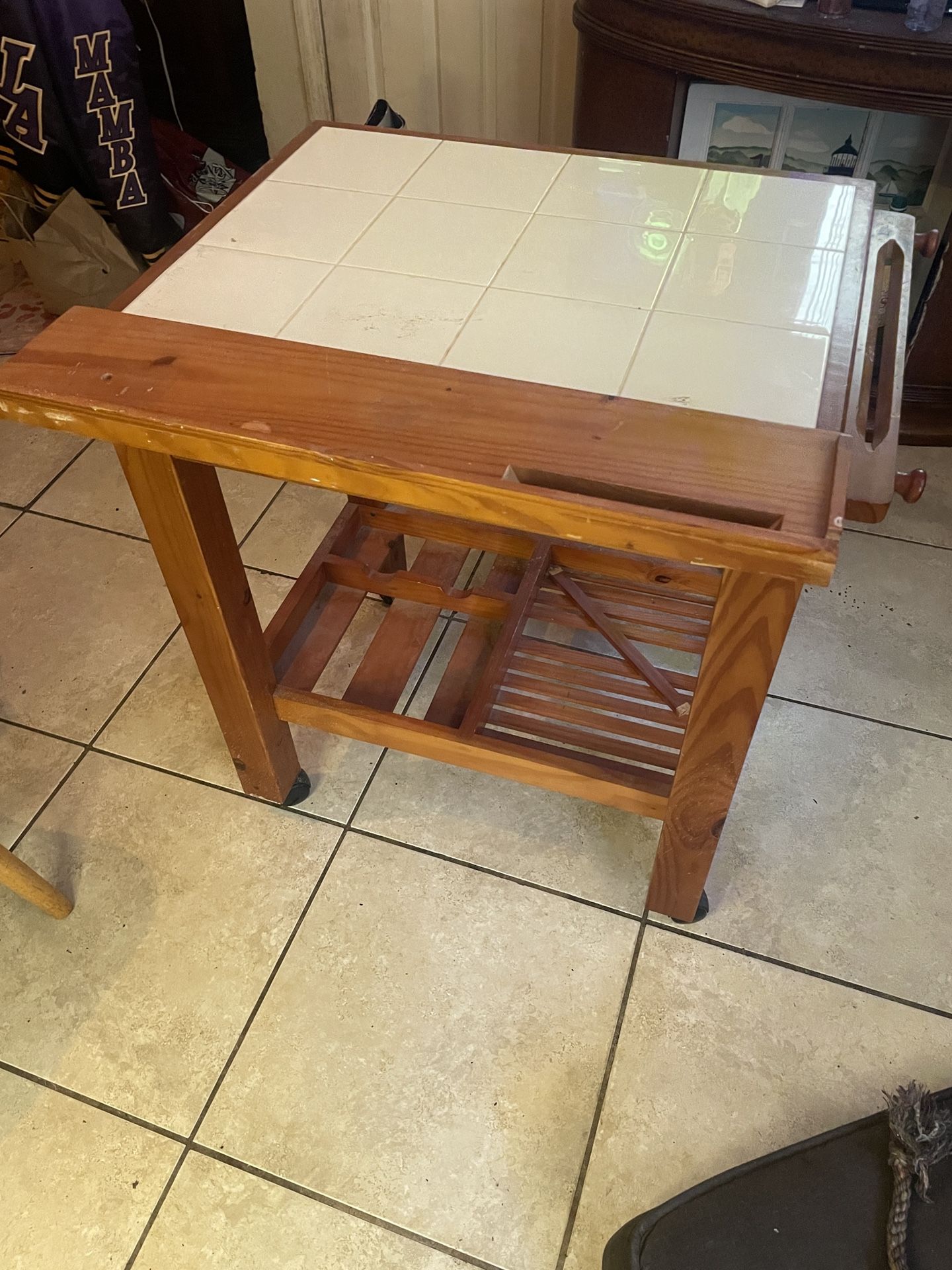 Kitchen Portable Island With Wheels Wood 