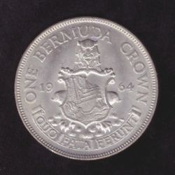 Silver Coin 1964 One Bermuda Crown