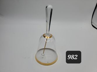 Gold Accented Glass Bell