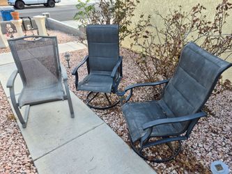Set of 3 Outdoor Patio Chairs - 40 bucks for all 3