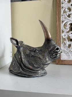Rhino Head Wall Decor