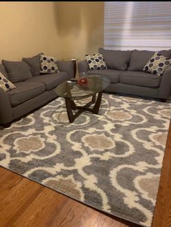 3 piece glass table with 2 end table