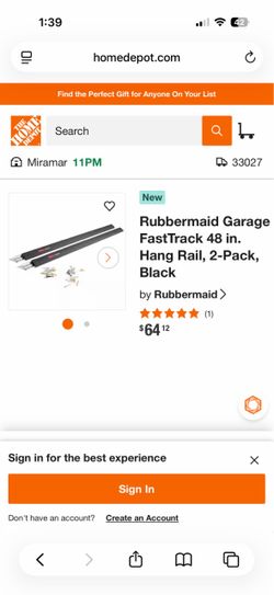 Rubbermaid Garage FastTrack storage