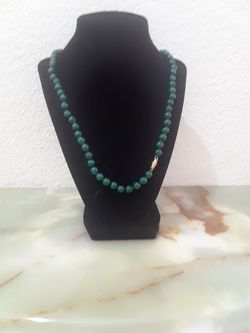 Genuine Malachiti Necklace 23 Inches, Made In Nairobi.  Beautiful  For Mother's Gift