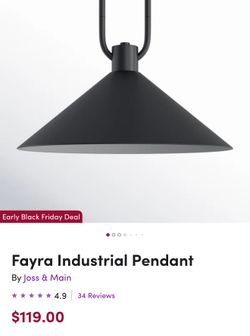 Black Pendant Light - Wayfair