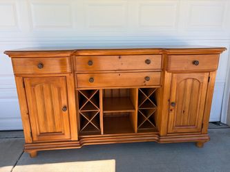 Wood Sideboard Buffet with Wine Rack