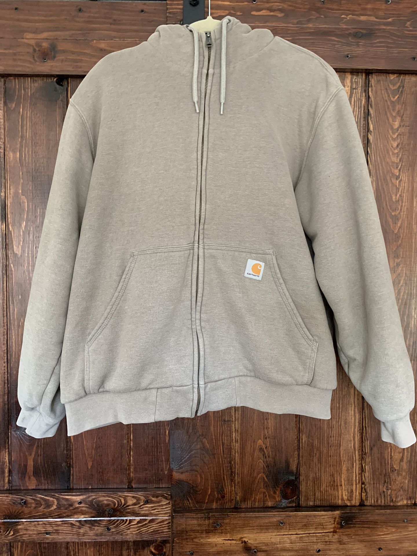 COLLINSTON BRUSHED FLEECE SHERPA-LINED SWEATSHIRT Size large regular