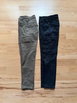 prana cargo stretch pants cargo green & black size 2 each $13
