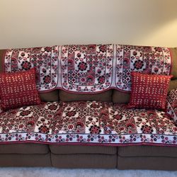 Brand New 3-seat Sofa cover and 2-seat Sofa cover (Total 8-pieces) and 4 pillow cover set for COMBINED LOW Price