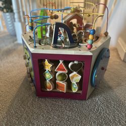 B. toys Wooden Activity Cube - Youniversity