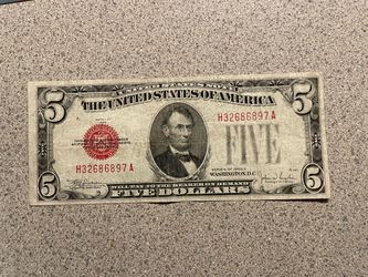 1928E $5 Red Seal United States Note