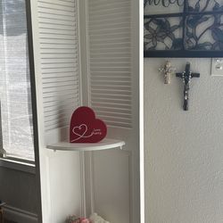 Corner Shelf Made Out an Old Closet Door. 